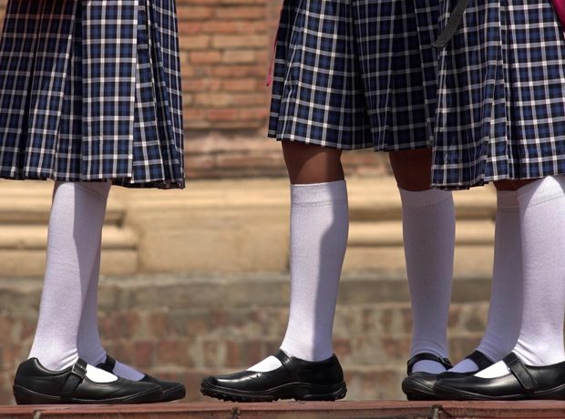 Girls in school uniform 