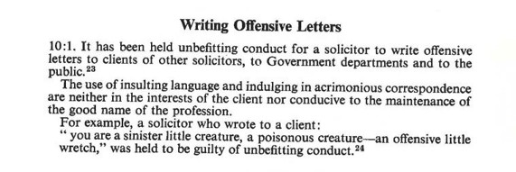 writing offensive letters