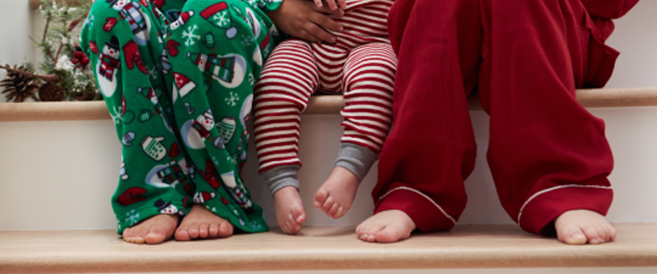 Children In Christmas PJs