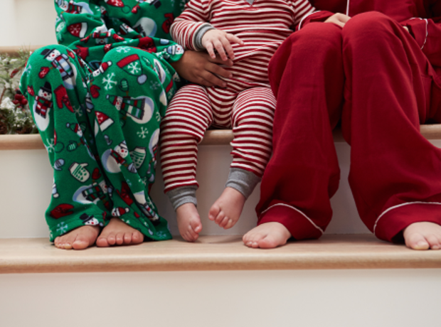 Children In Christmas PJs