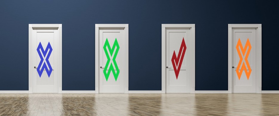 four doors in wall