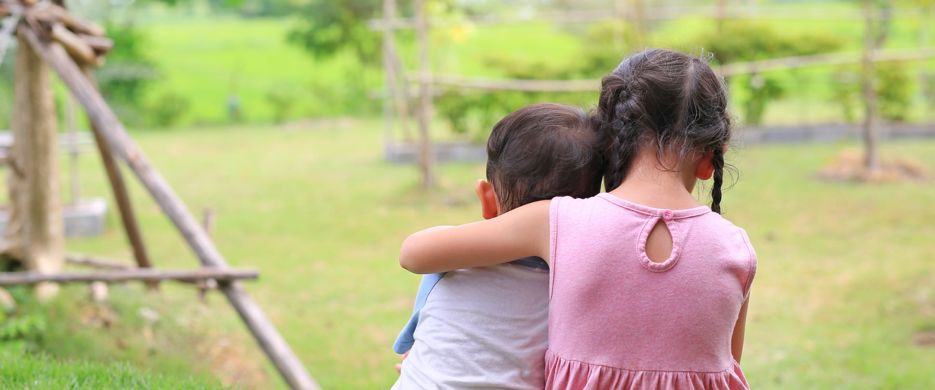 Children Arms Round Each Other