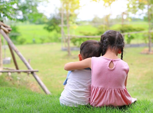 Children Arms Round Each Other