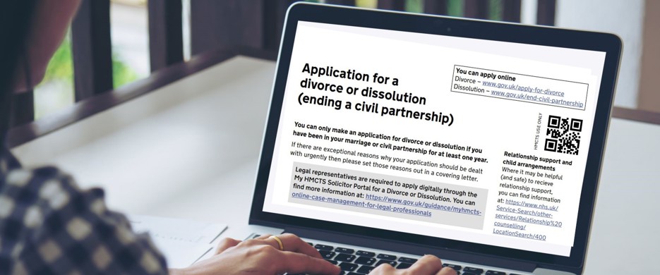 application for divorce page grab