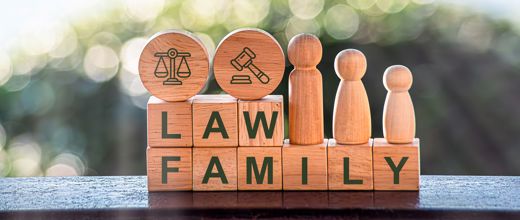 Family Law wooden blocks