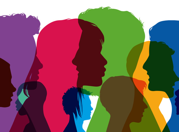 Young People Coloured Graphic