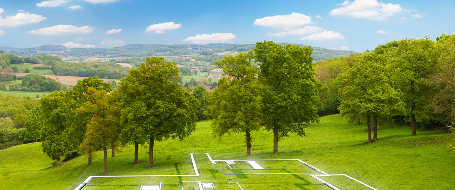 Diagram of development on land